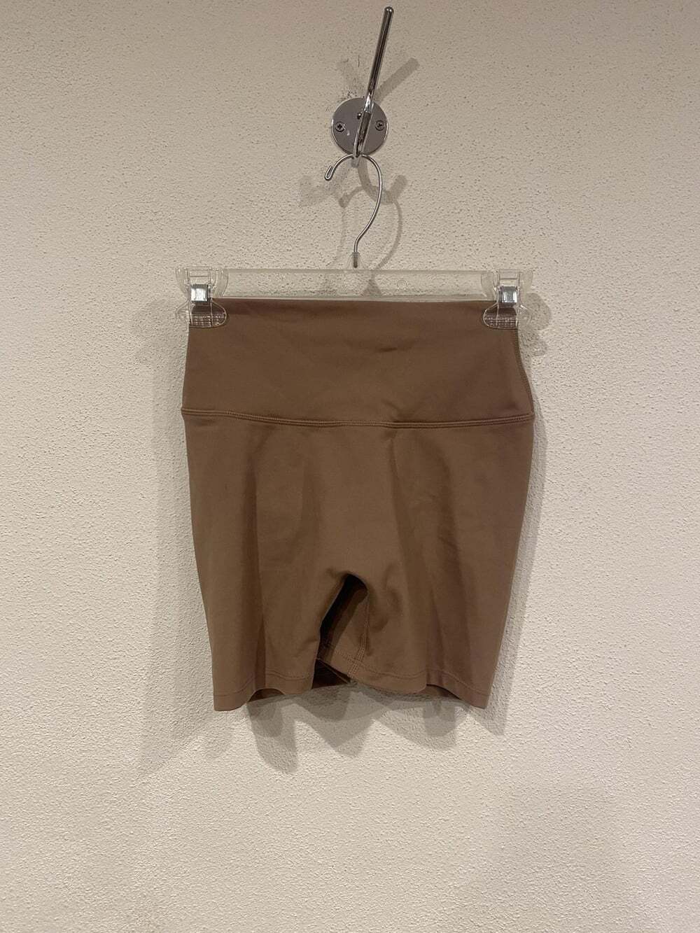 CSB Shorts Womens Medium Brown Biker High Rise Ruched Elastic Waist